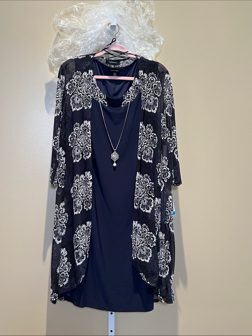 R&M Richards Navy & White Dress